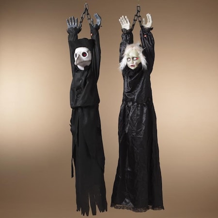 L & L Gerson 4 ft. Lighted Animated Hanging Figurine Halloween Decor 2603420